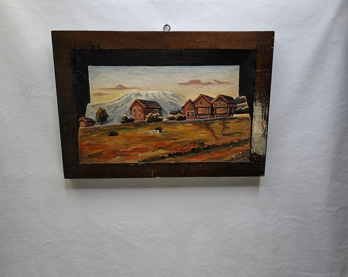 Beautiful hand-carved wooden wall art work - Norwegian art - Nordic wooden art