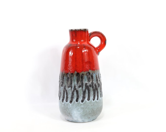 German Carstens 1960 Lava Vase | Mid-Century Nordic Ceramic | Vibrant Ceramic Decor | Collectible Art Piece