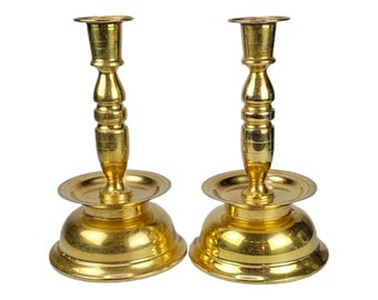 1920s brass Handmade Candlestick Pair - Norwegian Brass candlestick holder - Home decor - Beatiful hand made folkart
