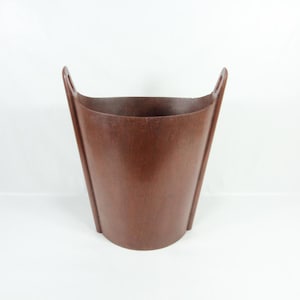 Seltenes Sammlerstück: 50er Jahre Teak Mülleimer von P.S Heggen | Norwegische Designschätze