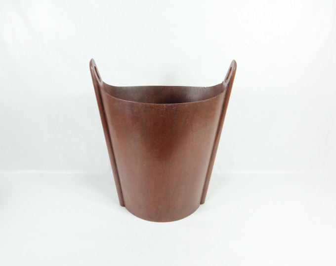 Collector's Item: 1950s Rare teak Rubbish Bin by P.S Heggen | Norwegian Design Treasures