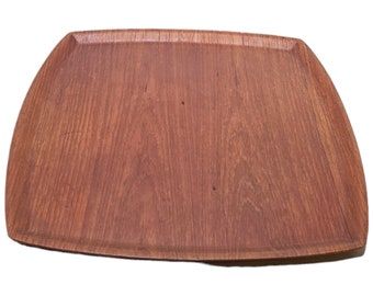 Handmade Teak Wood Serving Tray - Mid Century Vintage Raiser Tray - Unique Home Decor