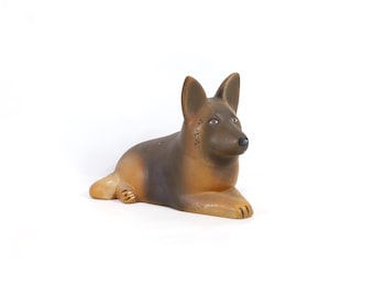 Lisa Larson Vintage Dog | German Shepherd Figurine | Kennel Series Collectible | Gustavsberg Ceramic Art | Swedish Design