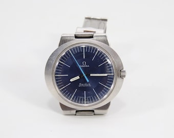 Omega Genève Dynamic – Manual-Wind Watch, Blue Dial, Steel Bracelet