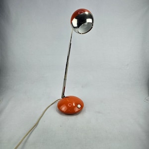 1970s Eichhoff-Werke Brown Space Age Table Lamp | Vintage Mid Century Decor