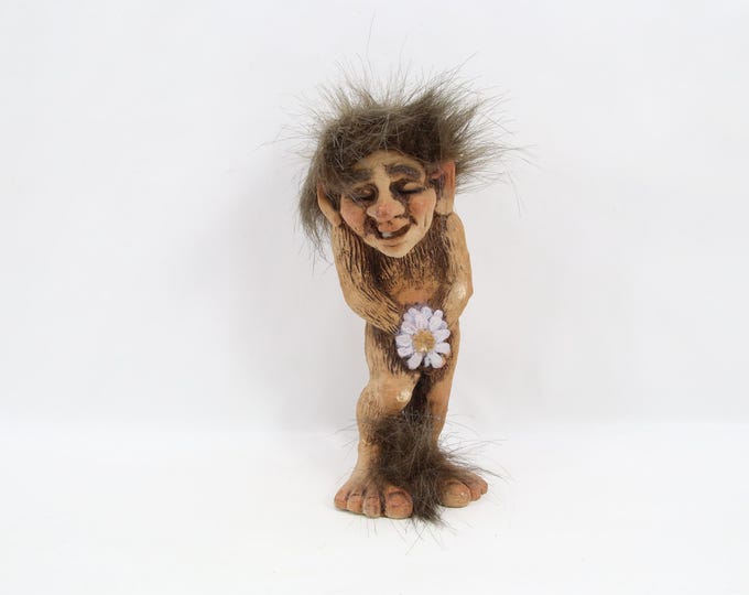 NyForm Norwegian Troll Figurine 1980s | Handmade Latex Norway Folklore | Scandinavian Mythology Decor Vintage Collectible