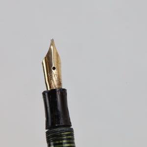 Parker Vacumatic Pluma Estilográfica Vintage Emerald Pearl Años 30 40 Oro 14K Art Deco Coleccionista imagen 13