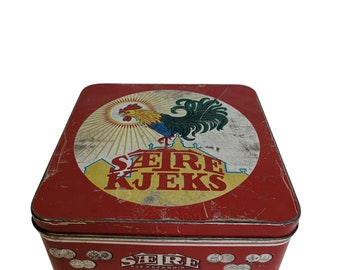 Vintage Norwegian Lunch Box 1950s - Old Metal lunch box