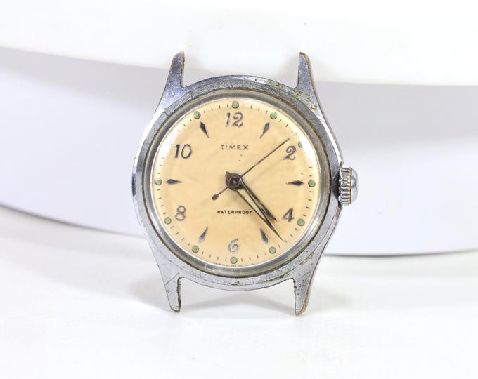 Timex Marlin Military Watch 32mm | Vintage 1950s Timepiece | Retro Style Gift | Collectible Wristwatch | Classic Design