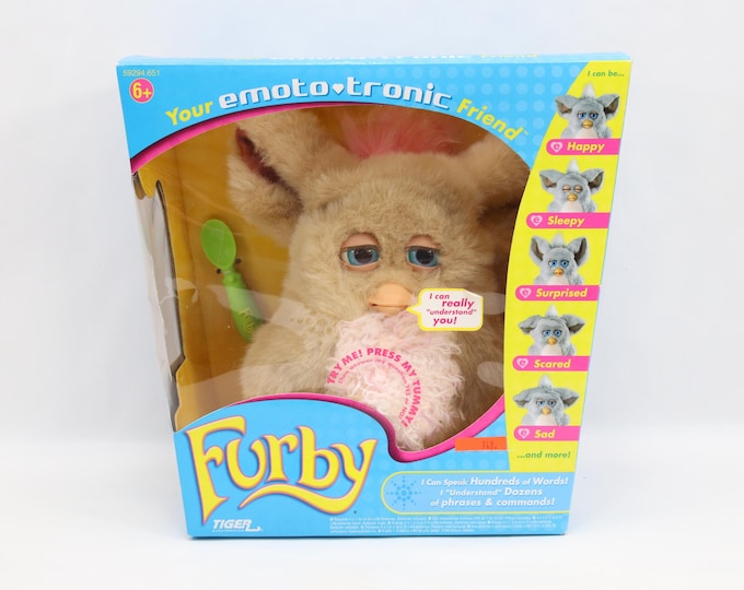 Rare Vintage 2005 Hasbro Tiger Furby Emoto-Tronic NIB | Your Emoto-Tronic Friend Tan and Pink | New in Box Unopened | Collectible Norway