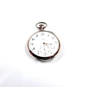 Swiss Viola Antique Watch | Silver Pocket Watch with Gold Edges | Wedding Gift for Him | Vintage Collection