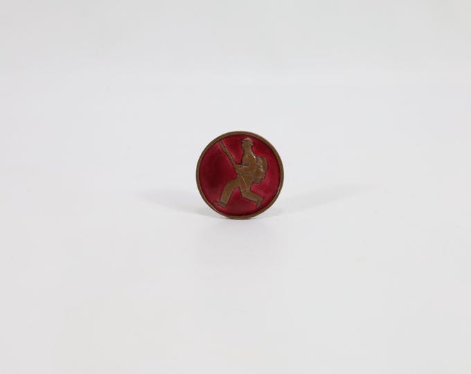 Bronze Infantry Badge 1920s|Enamel Military Crest|Collector's Medal|Historical Militaria|Vintage Army Insignia