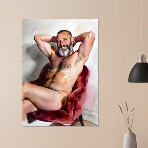 David in the Red Chair Fine Art Giclee Print - Handsome Daddy Aesthetic image 5
