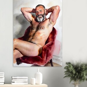 David in the Red Chair Fine Art Giclee Print - Handsome Daddy Aesthetic image 10