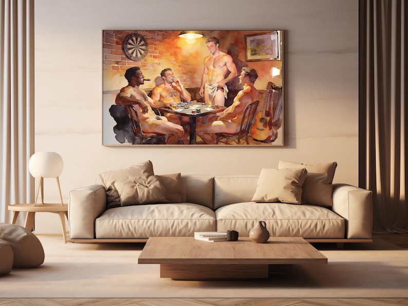 High Stakes Giclée Poster – Risqué Streifenpoker Spiel Bild 14