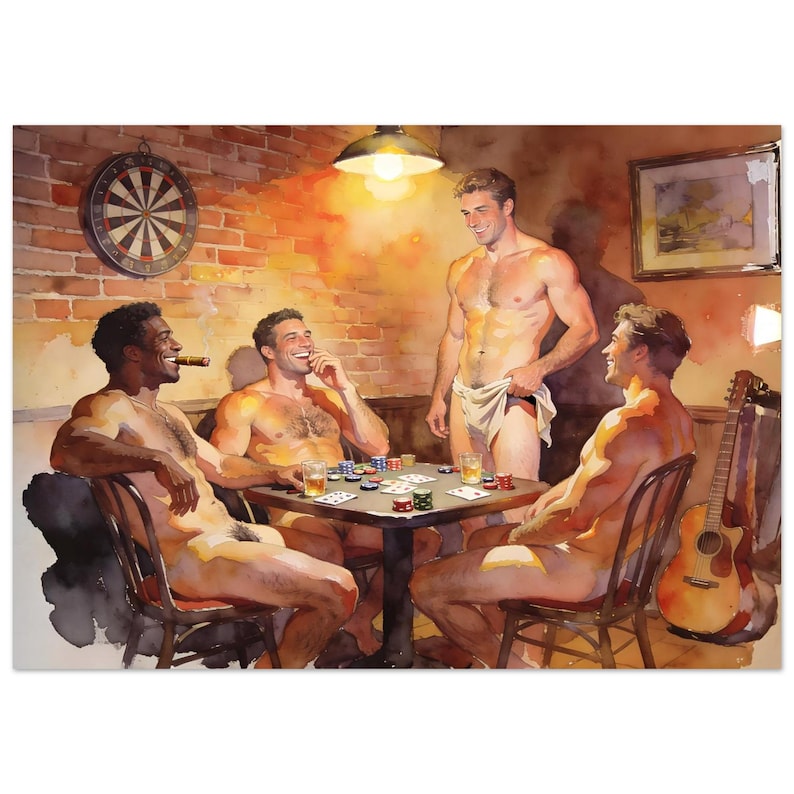 High Stakes Giclée Poster – Risqué Streifenpoker Spiel Bild 1