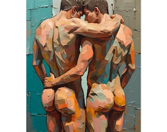 Held Without Asking - Gay Male  Fine Art Poster
