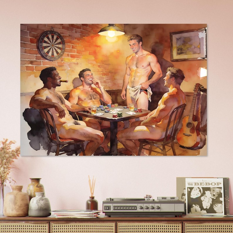 High Stakes Giclée Poster – Risqué Streifenpoker Spiel Bild 9