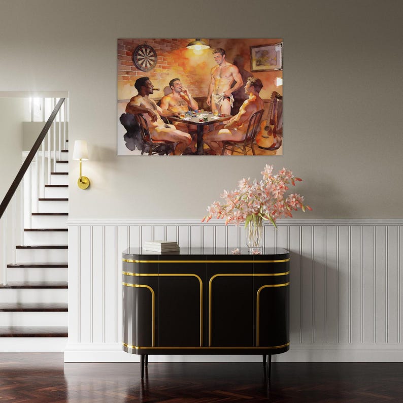 High Stakes Giclée Poster – Risqué Streifenpoker Spiel Bild 5
