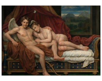 Cupid and Psyche - Fine Art Poster