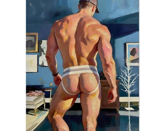 Saturday Jock Strap Fine Art Giclée Poster | Unique & Bold Art | Gift for Art Lovers