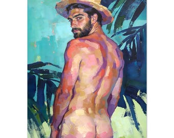 Caught You - Fine Art Giclee Print - Sensual Man