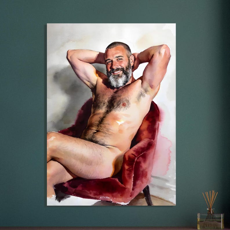 David in the Red Chair Fine Art Giclee Print - Handsome Daddy Aesthetic image 7