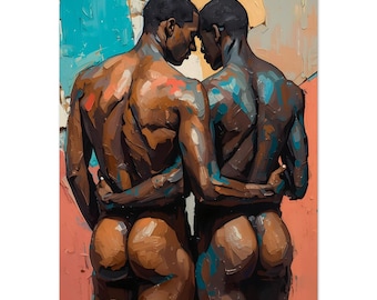 Held Between Breath and Skin - Gay Male Fine Art Poster
