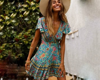 hippie dresses short