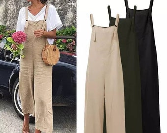 black comfy overalls