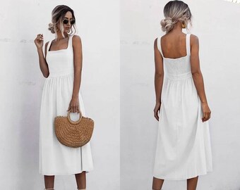 misses white summer dresses