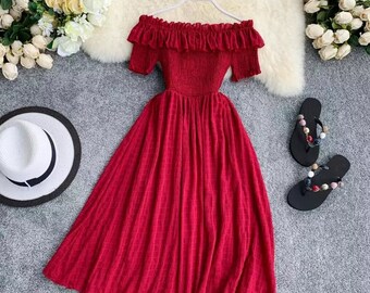 cute off the shoulder summer dresses