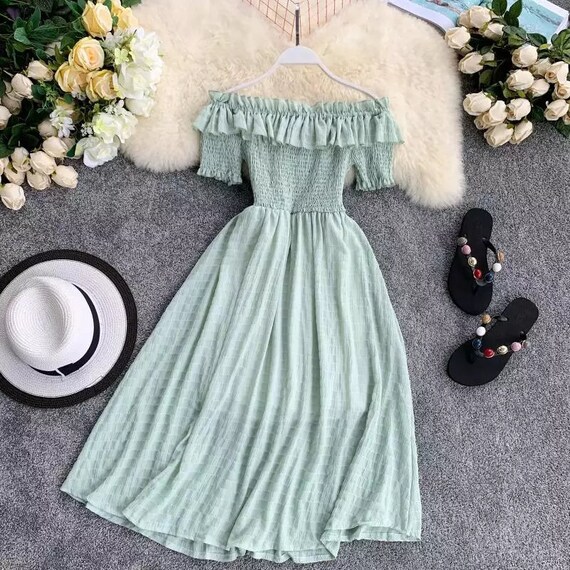 cute off the shoulder summer dresses