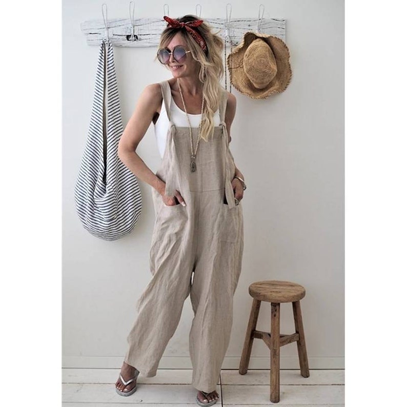 linen overalls