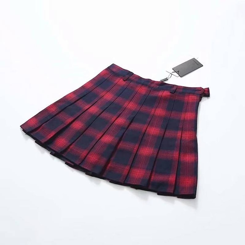 Tartan Goth Skirt / School Girl Skirt / Yellow and Black Anime Etsy