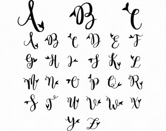 Download Mermaid Letters Svg Etsy
