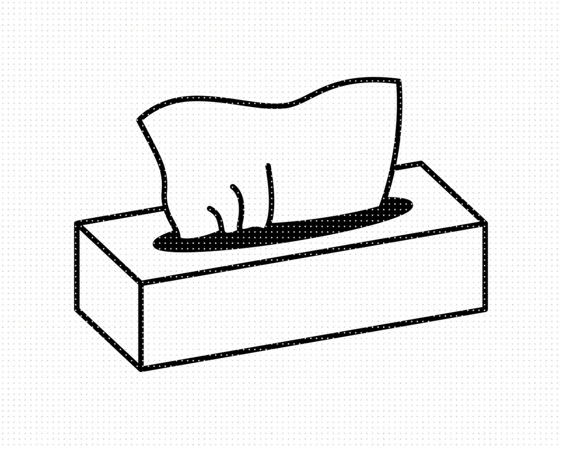 Facial Tissue Box Svg Face Tissue Clipart Tissue Png Paper Etsy