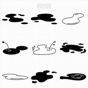 puddle svg, puddle clipart, puddle png, puddle of water dxf logo, mud vector eps cut files for cricut and silhouette use