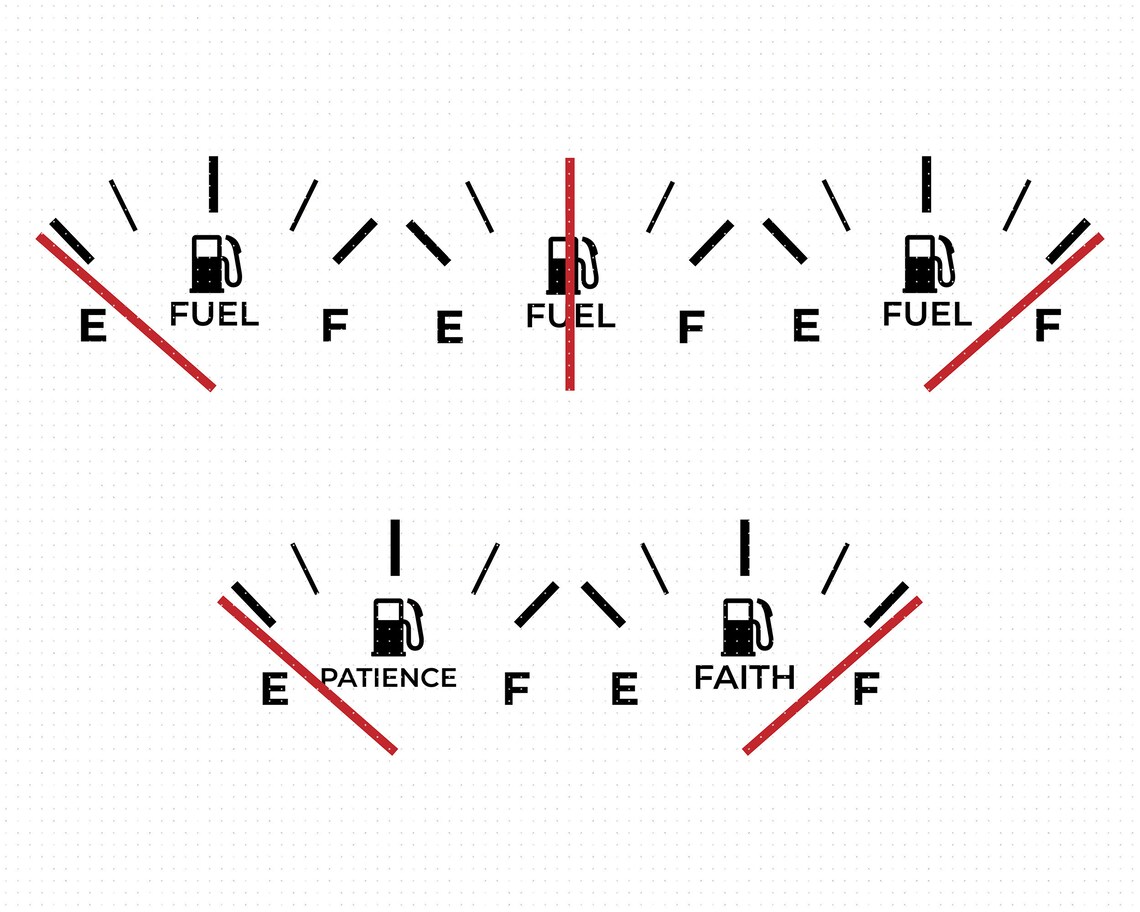 Fuel Gauge Svg Gas Gauge Clipart Patience Gauge Svg Full Etsy