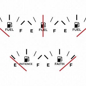 fuel gauge svg, gas gauge clipart, patience gauge svg, full faith gas png, dxf for logo, vector eps cut files for cricut and silhouette use