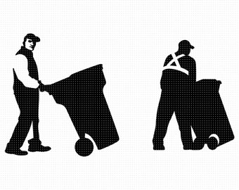 hombre basura svg, clipart colector de residuos, basura png, logotipo de trashman dxf, dustman vector eps archivos cortados para cricut y uso de silueta