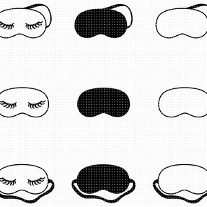 Schlaf Maske svg, Schlaf Clipart, Maske png, Schlafmaske dxf Logo, Vektor-Eps-Schnittdateien für Cricut und Silhouette verwenden