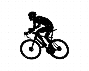 cycling svg, cyclist clipart, commercial use svg