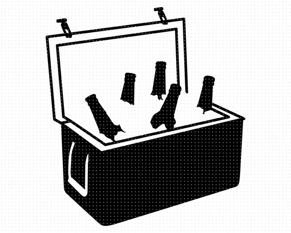 Ice Chest Svg Cooler Png Long Neck Ice Cold Beer Bottle Clipart Eps Dxf