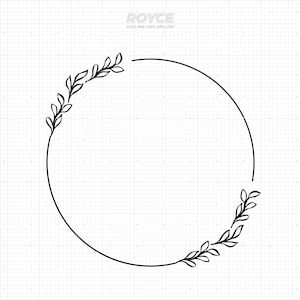 Feuilles cercle cadre svg, svg couronne de feuilles, monogramme cadre svg, svg couronne ferme, cercle monogramme svg, fichier svg couronne, couronne florale