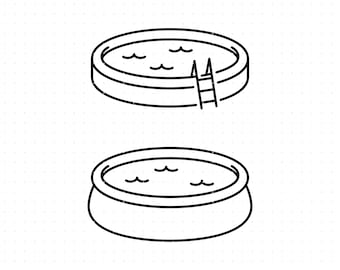 above ground pool svg, above ground pool clipart, above ground pool png, dxf logo, vector eps cut files for cricut and silhouette use
