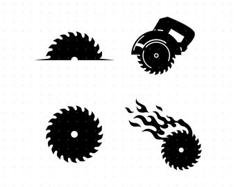 circular saw svg, carpentry clipart, woodworking png, circular saw dxf logo, saw blade vector eps cut files for cricut and silhouette use