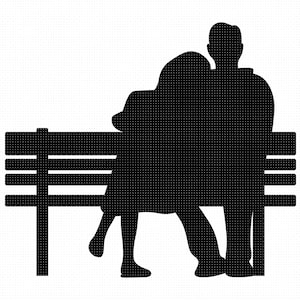 Paar sitzt auf einer Bank svg, Liebende auf einer Bank Clipart, ruht auf einer Bank png, dxf für Logo, eps Schnittdateien für Cricut und Silhouette Gebrauch