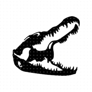 cráneo de cocodrilo svg, imágenes prediseñadas de cráneo de cocodrilo, cráneo de cocodrilo png, logotipo dxf de cráneo de cocodrilo, archivos de corte eps vectoriales para cricut y silueta