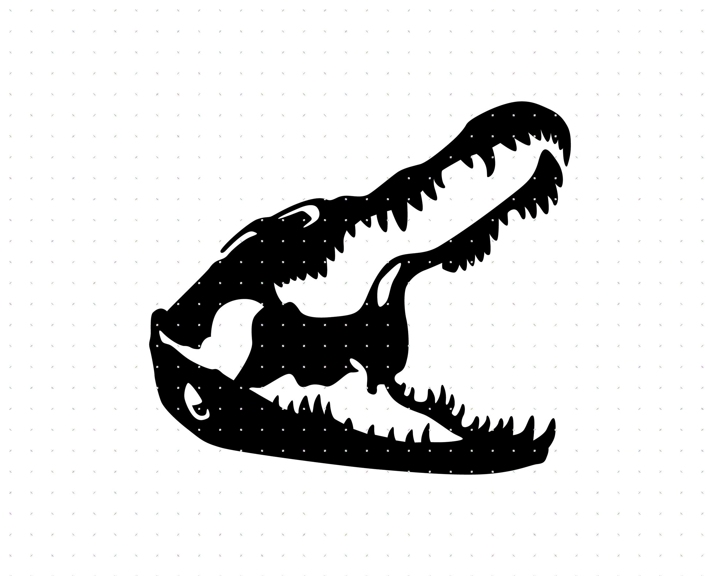 Alligator Schädel svg, Alligator Schädel Clipart, Krokodil Schädel png, Krokodil Schädel Dxf Logo, Vektor eps Dateien für Cricut und Silhouette schneiden